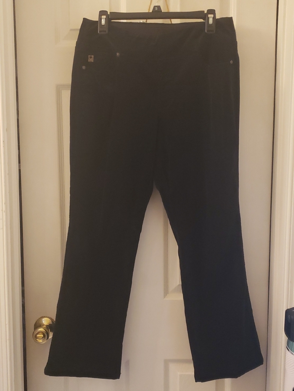 Belle by Kim Gravel Black Corduroy Flare Wide-Leg Jeans